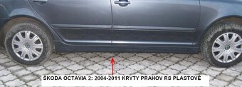 ŠKODA OCTAVIA 2 kryty prahov plastové - 3