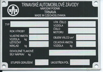 Štítky na Gaz, Taz, Uaz, Vaz - 3