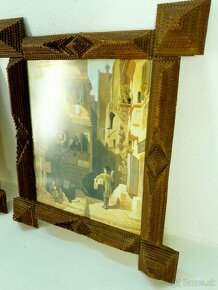 Staré drevené rámy TRAMP ART -rám na obraz - frame - 3
