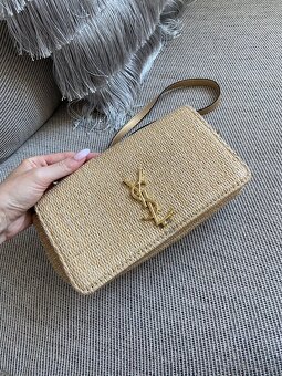 Letní slaměná crossbody kabelka YSL - 3