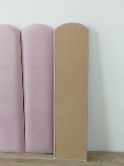 Čalúnený nástenný panel - ružový 6ks - 3