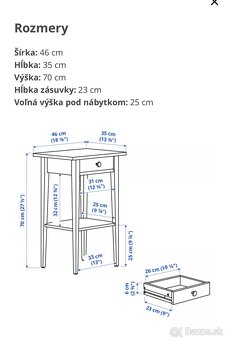 HEMNES IKEA - nocny stolik - 3