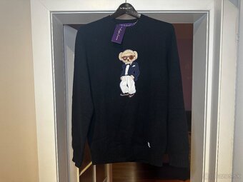 Polo Bear Ralph Lauren 100% kašmírový Purple label sveter - 3