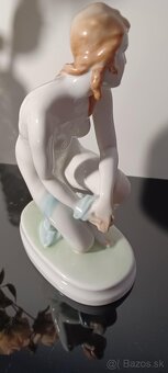 Zsolnay porcelánová značená socha Akt v štýle Art Deco - 3
