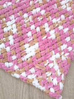 TRIO ružova deka z Alize Puffy fine - 3