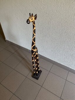 Drevená soška žirafy - 3