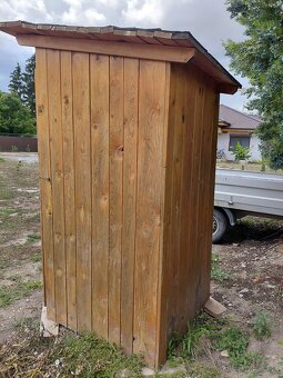 Drevená latrína, suché wc - 3