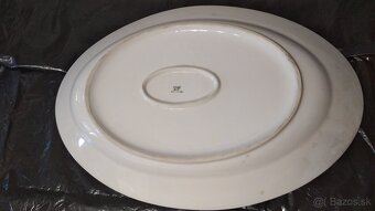 Veľké oválne porcelánové taniere a pokrievka - 3
