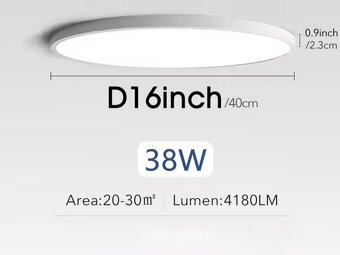 Tenučké Stropné Svietidlo MARPOU 24W/38W - 23cm/40cm - 3