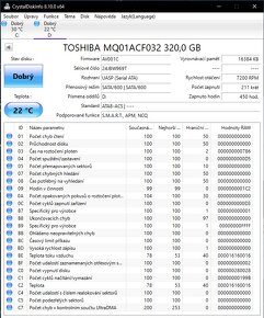 Toshiba 320GB SATA 2.5", 7200 otáčok / min. - 3