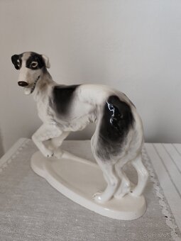 Royal dux chrt pes veľká porcelánová soška rarita - 3