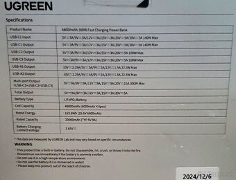 UGREEN 48000 mAh 300 W Fast Charging Power Bank - 3