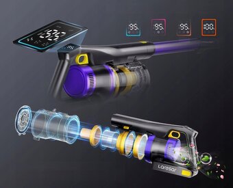 Laresar X11 550W 55KPA sací výkon bezdrôtový ručný vysávač - 3