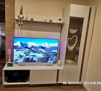 Obývacia stena dub/biely lesk - 3