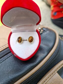 Zlate náušnice Tigrie oči 585 - 3