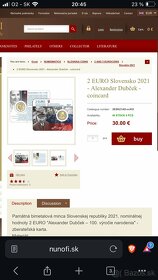Predám pamätnú 2€ mincu Alexander Dubček - 3