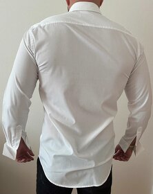 Košeľa biela na manžetové gombíky - 3