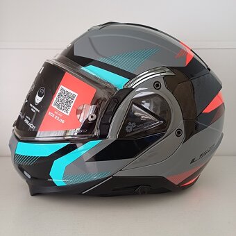 Silniční překlápěcí přilba LS2 Advant II Triple Nardo Grey - 3