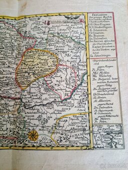 stará mapa Maďarska  1750 - 3
