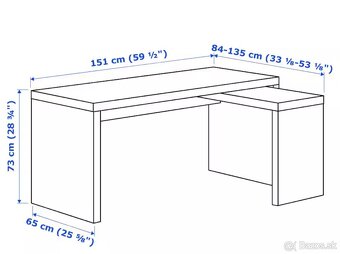 Stôl / Stolík s výsuvným panelom - 3