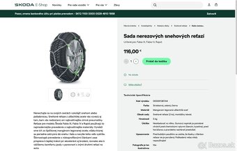 Nové originálne snehové reťaze Škoda R15 - FABIA / RAPID - 3