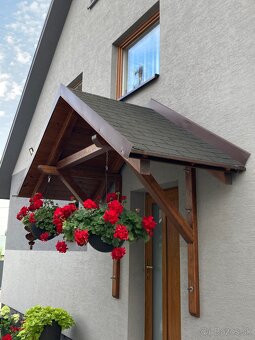 drevený prístrešok / strieška nad vchodové dvere - 3
