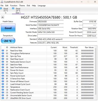 HGST 500 GB SATA 2,5'' disk - 3