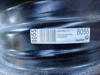 Predám 15" plechové disky na peugeot / citroen. - 3