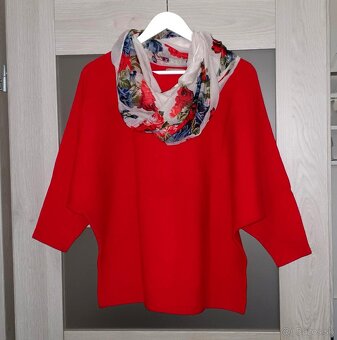 Nový červený kardigán v.L - 3