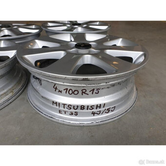 Hliníkové Mitsubishi disky 4x100 R15 4J-5J ET35 - 3