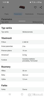 sklokeramicky varič 2 platnicky - 3