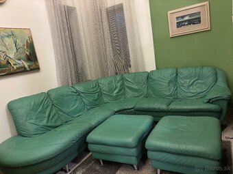 Kožená rohová sedačka - 3