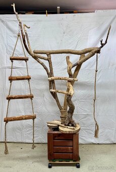 Prepravný box, stojan pre papagáje a hračky - 3