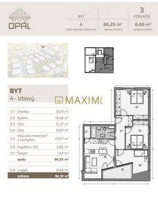 Veľký 4-izbový byt v projekte Opál_NOVOSTAVBA - 3