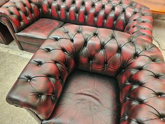 CHESTERFIELD ŠTÝL 3+1+1+UŠÁK KRESLO,NEROZŤ. - 3