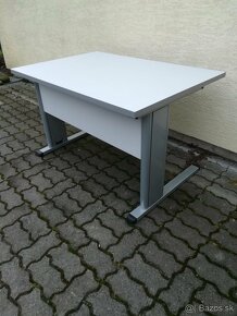 kancelársky stôl dlhý 120 cm šedej farby - 3