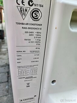 Klimatizácia TOSHIBA - vonkajšia aj vnútorná jednotka - 3