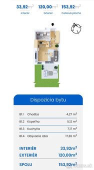 1 izbový byt so 120m2 záhradou v Modre - 3