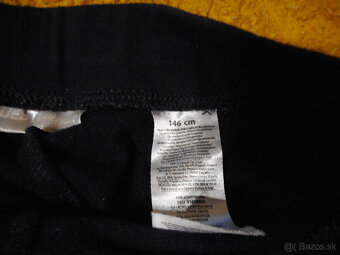 zateplené dievčenské legíny 146cm s pásikmi - 3