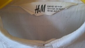 H&M slávnostná biela košieľka v.152,easy iron - 3