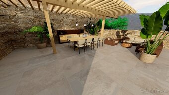 Terasová dlažba Peacock sand 90x90x2 cm - 3