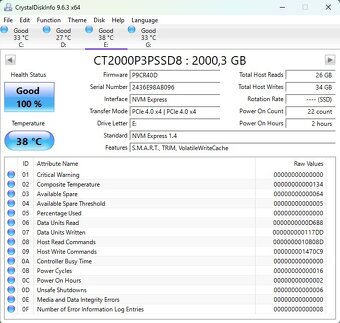 Crucial P3 Plus 2TB, M.2 2280, NVMe - 3