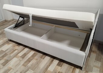 sivo - biela valenda s 2 celami, 90x200x45 cm - 3