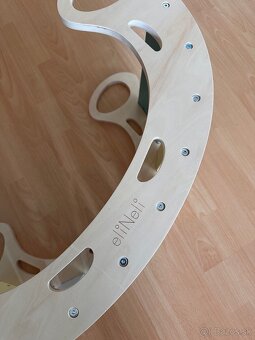 Drevená montessori hojdačka s doskou 2v1 - set pastel - 3