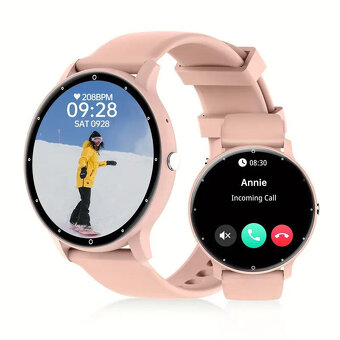 Fitness smart hodinky okrúhle, možnosť volania - 3