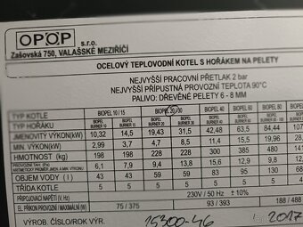 Peletový kotol Opop 20kW - 3