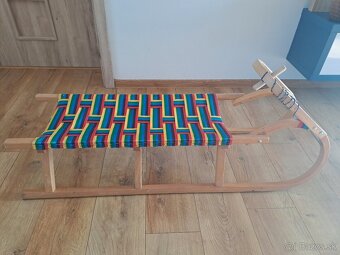 Bukove 120cm detske sanky v skvelom stave - 3