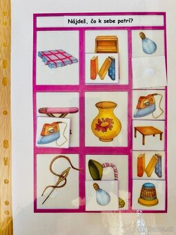 Aktivity pre deti, Montessori, suchý zips, laminované - 3