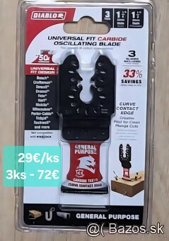 Milwaukee a Diablo nože pre oscilačné píly brúsky - 3