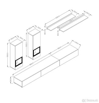 Obývacia stena svetlý betón - 3